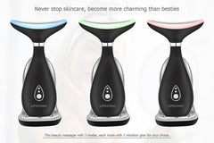 Black Electric Face Massager Anti Wrinkles, Skin Tightening Beauty Massager for Facial & Neck, Facial Toning Device Massager for Rejuvenates Skin Lifting, USB Rechargeable, Portable