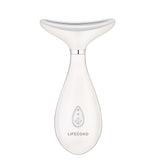 White Electric Face Massager, Anti Wrinkles Massager for Facial & Neck, Microcurrent Skin Lift Device, Face Tightening Beauty Massager Machine, USB Rechargeable, Portable